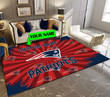 NFL New England Patriots (Your Name) Area Rug Nicegift SQR-Z1Y3