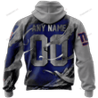 NFL New York Giants (Your Name & Number) Hoodie 3D Nicegift 3HO-G3Y6