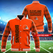 NFL Cleveland Browns (Your Name) Baseball Jacket Nicegift BJA-H4Q5