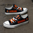 NFL Cleveland Browns Low Top Canvas Shoes Nicegift CSL-O6F2