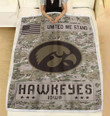 NCAA Iowa Hawkeyes Fleece Blanket & Quilt Nicegift BLQ-C8W7