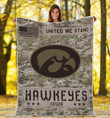 NCAA Iowa Hawkeyes Fleece Blanket & Quilt Nicegift BLQ-C8W7