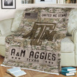 NCAA Texas A&M Aggies Fleece Blanket & Quilt Nicegift BLQ-J1N6