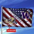 NCAA Washington Huskies (Your Name) Flag Nicegift FLG-Y2K6