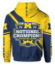 NCAA Michigan Wolverines National Champions 2023 (Your Name) Zip Hoodie 3D Nicegift 3ZH-U1Q6