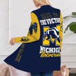 NCAA Michigan Wolverines Hail To The Victors Women's Patch Pocket Cardigan Nicegift PPC-R7U5
