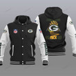 NFL Green Bay Packers Hooded Baseball Jacket 3D Nicegift HBJ-Q8W7