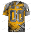 NFL Green Bay Packers (Your Name & Number) 3D T-shirt Nicegift 3TS-M2G2