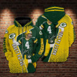 NFL Green Bay Packers Brett Favre Zip Hoodie 3D Nicegift 3ZH-X1H8