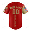 NFL San Francisco 49ers (Your Name & Number) Baseball Jersey Nicegift BBJ-O5Z5