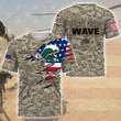 NCAA Tulane Green Wave (Your Name) 3D T-shirt Nicegift 3TS-Y9T8