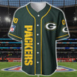 NFL Green Bay Packers (Your Name & Number) Baseball Jersey Nicegift BBJ-P4L7