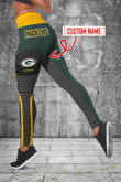 NFL Green Bay Packers (Your Name) Hollow Tanktop Leggings Set Nicegift TLS-L1G4
