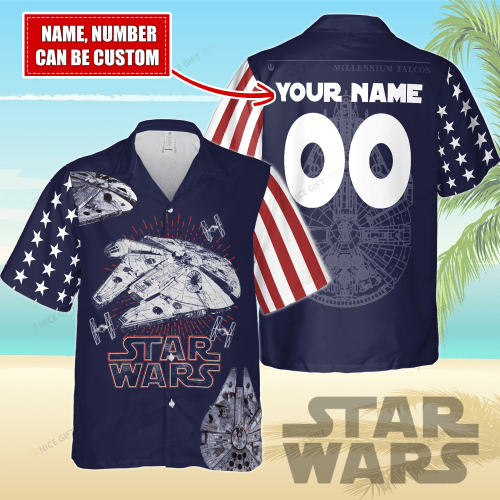 Star Wars Millennium Falcon (Your Name) Hawaii 3D Shirt Nicegift 3HS-S9C2