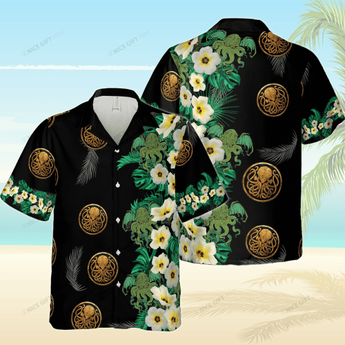 Cthulhu Hawaii 3D Shirt Nicegift 3HS-E6Q8