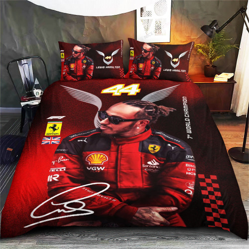 Scuderia Ferrari Lewis Hamilton Bedding Set Nicegift BES-L5K5