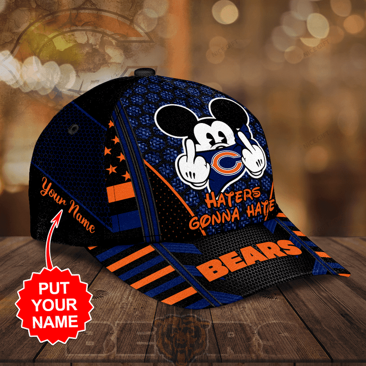 NFL Chicago Bears Haters Gonna Hate (Your Name) 3D Cap Nicegift 3DC-R6J1