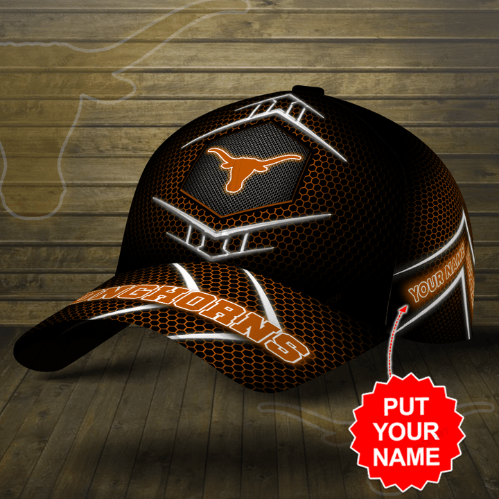 NCAAF Texas Longhorns (Your Name) 3D Cap Nicegift 3DC-P4D8