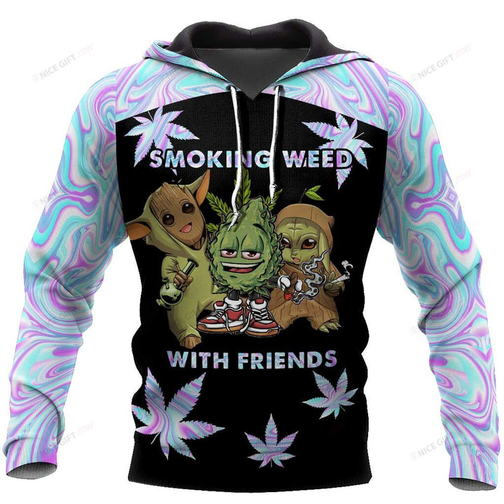Smoking Weed With Friends Hoodie 3D Nicegift 3HO-P5U0
