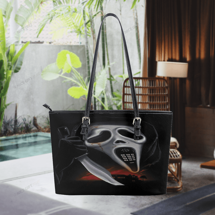 Ghostface Leather Tote Bag 3D Nicegift LTB-X2T4