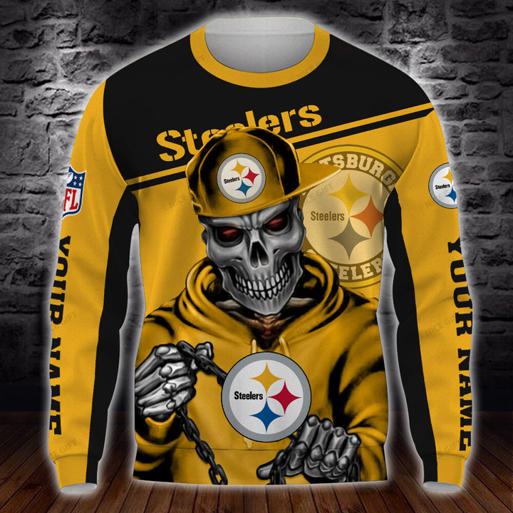 NFL Pittsburgh Steelers (Your Name) Crewneck Sweatshirt Nicegift 3CS-W0Y3