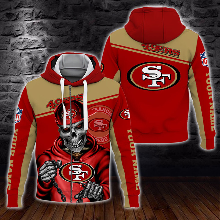 NFL San Francisco 49ers (Your Name) Zip Hoodie 3D Nicegift 3ZH-L7B4