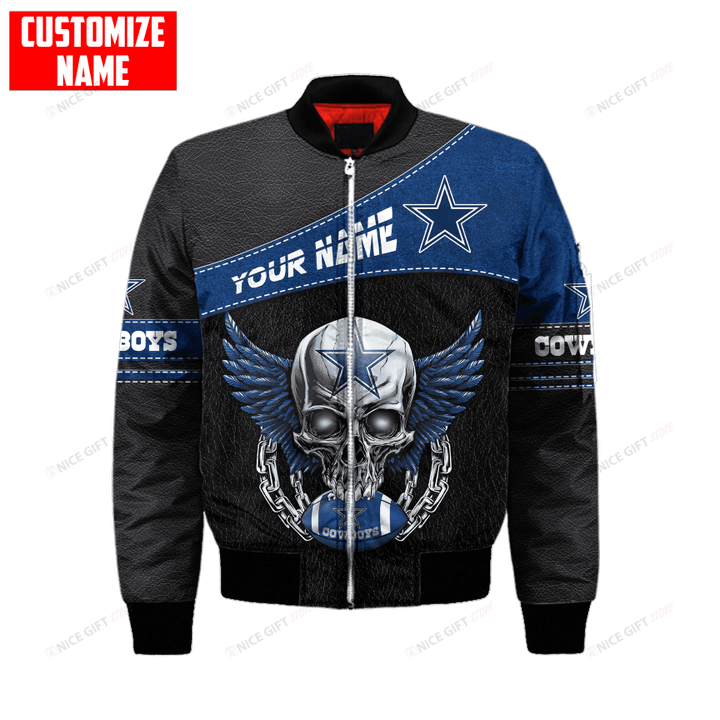NFL Dallas Cowboys (Your Name) Bomber Jacket Nicegift 3BB-H9B4