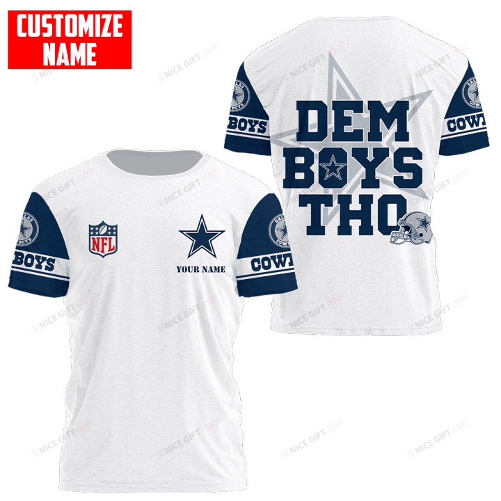 NFL Dallas Cowboys (Your Name) 3D T-shirt Nicegift 3TS-E8A1