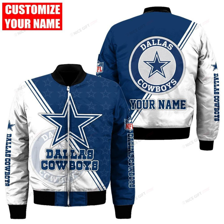 NFL Dallas Cowboys (Your Name) Bomber Jacket Nicegift 3BB-K5R9