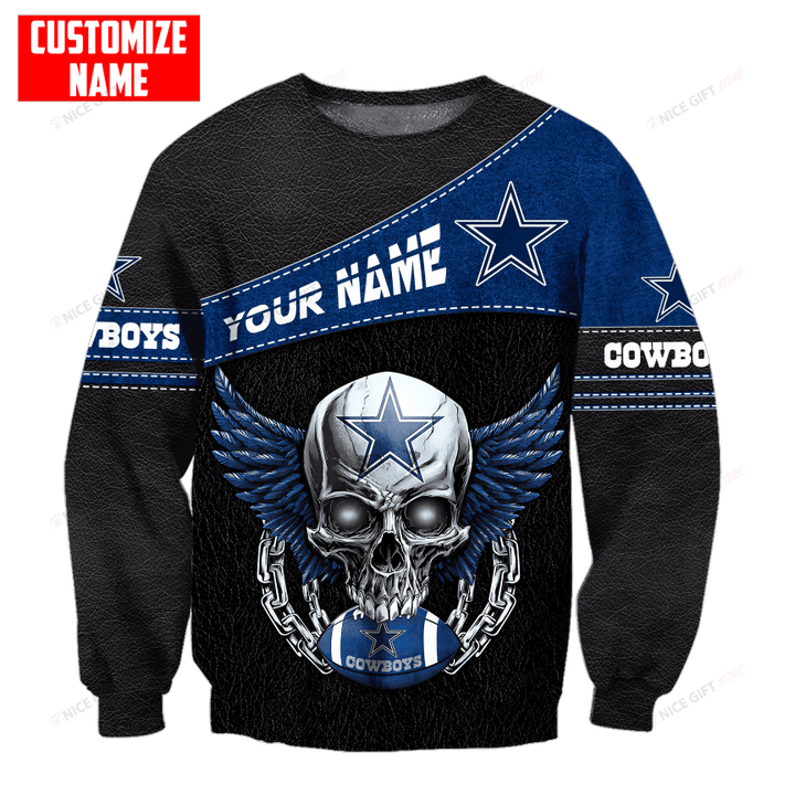 NFL Dallas Cowboys (Your Name) Crewneck Sweatshirt Nicegift 3CS-O2B0