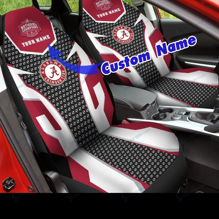 NCAAF Alabama Crimson Tide (Your Name) Car Seat Cover Nicegift CSC-H6T0