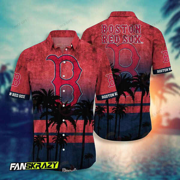 MLB Boston Red Sox Hawaii 3D Shirt Nicegift 3HS-I8E7