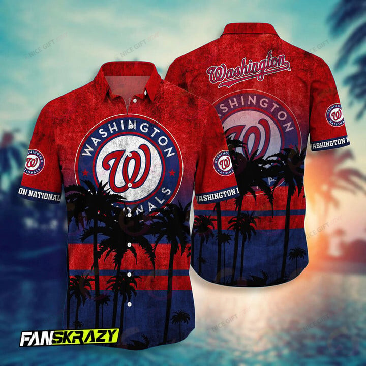 MLB Washington Nationals Hawaii 3D Shirt Nicegift 3HS-H9U7