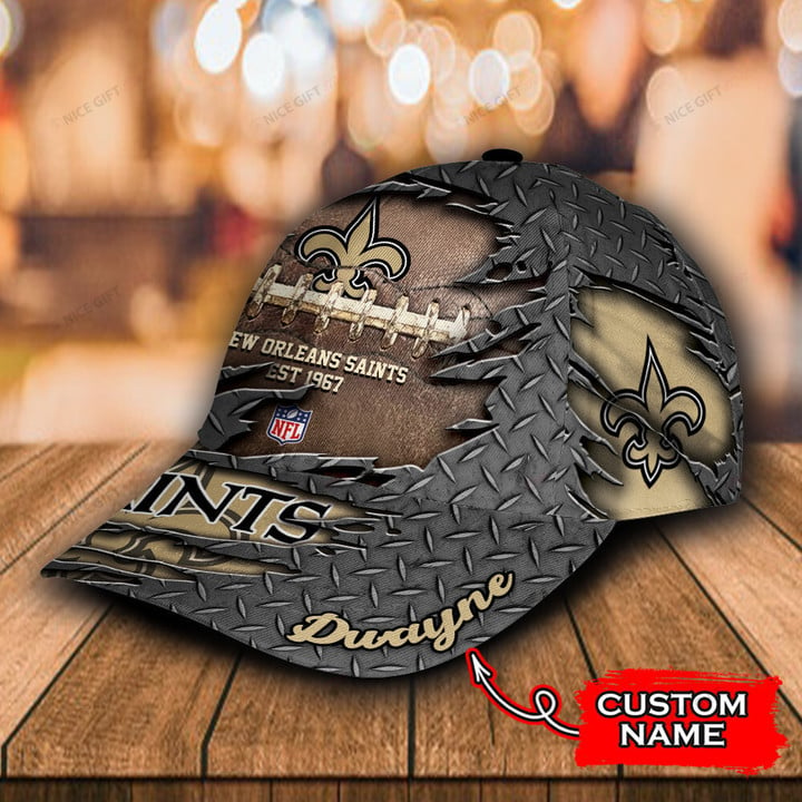 NFL New Orleans Saints (Your Name) 3D Cap Nicegift 3DC-D0H8
