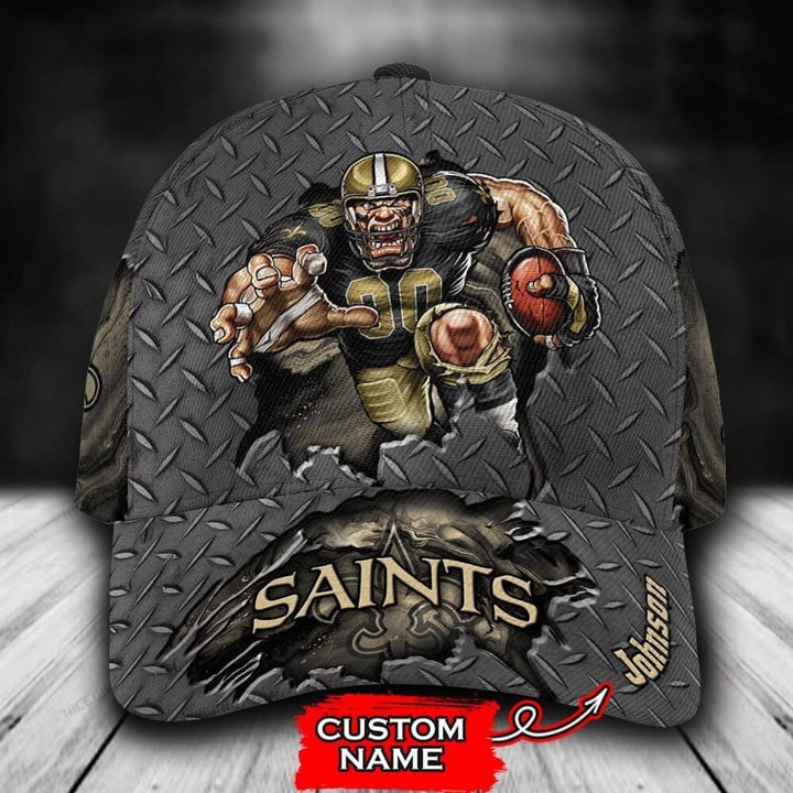 NFL New Orleans Saints (Your Name) 3D Cap Nicegift 3DC-D4I8