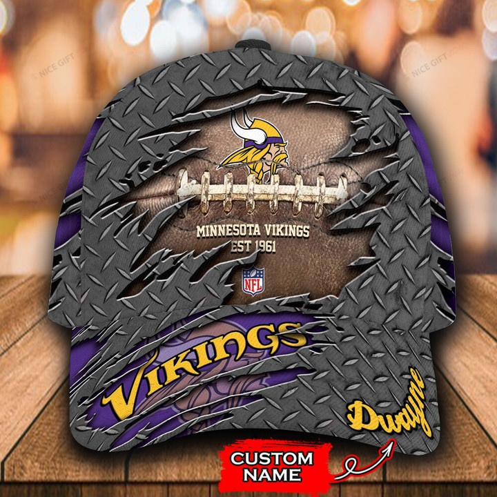 NFL Minnesota Vikings (Your Name) 3D Cap Nicegift 3DC-T0G3