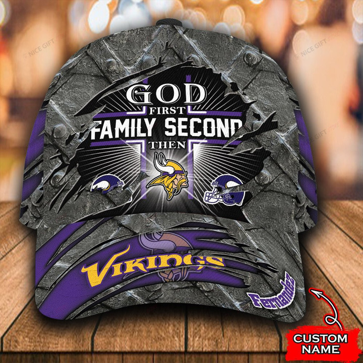 NFL Minnesota Vikings (Your Name) 3D Cap Nicegift 3DC-Y4N4