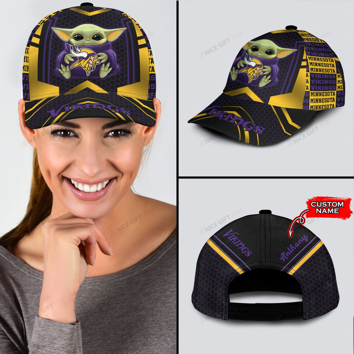NFL Minnesota Vikings (Your Name) 3D Cap Nicegift 3DC-M7L3