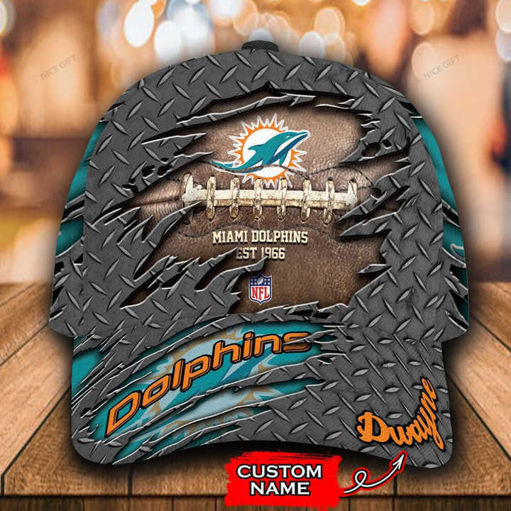 NFL Miami Dolphins (Your Name) 3D Cap Nicegift 3DC-F0U4