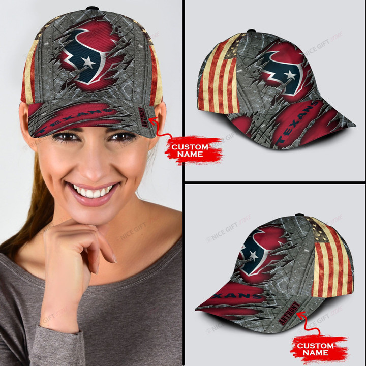 NFL Houston Texans (Your Name) 3D Cap Nicegift 3DC-M5B1