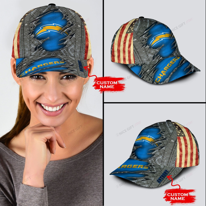 NFL Los Angeles Chargers (Your Name) 3D Cap Nicegift 3DC-A8Y5