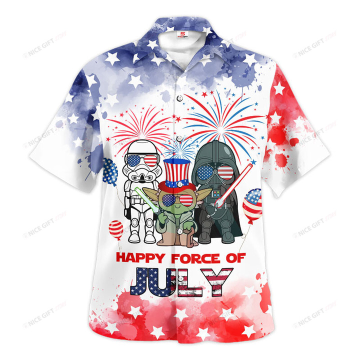 Star Wars Happy Force Of July Hawaii 3D Shirt Nicegift 3HS-A5I6