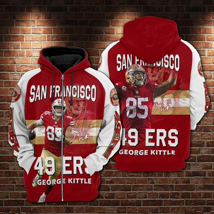 NFL San Francisco 49ers Zip Hoodie 3D Nicegift 3ZH-C3R4