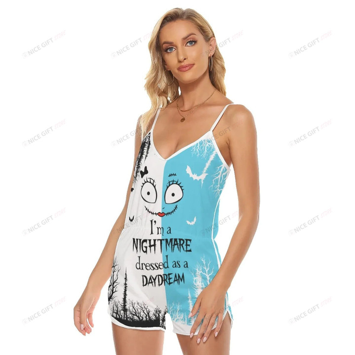 Jack Skellington I'm A Nightmare Dressed As A Daydream Rompers Nicegift RPS-W8A1