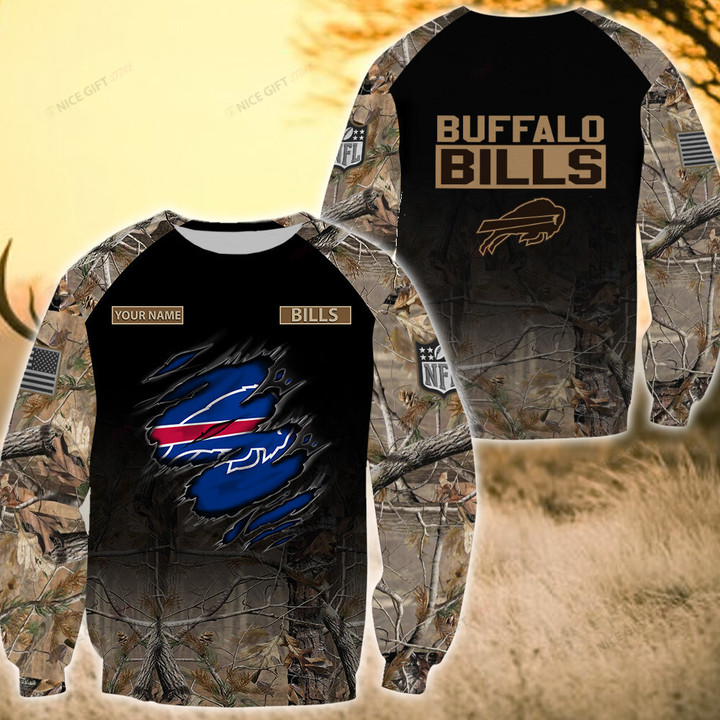 NFL Buffalo Bills (Your Name) Crewneck Sweatshirt Nicegift 3CS-V9R1