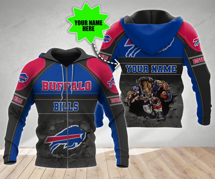 NFL Buffalo Bills (Your Name) Zip Hoodie 3D Nicegift 3ZH-L1M4