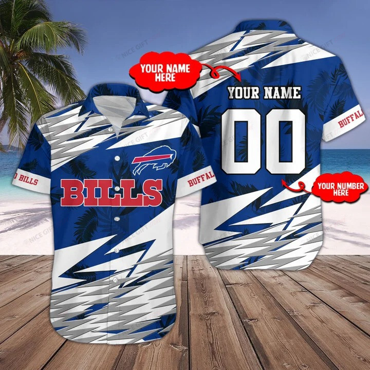 NFL Buffalo Bills (Your Name & Number) Hawaii 3D Shirt Nicegift 3HS-P7Z1