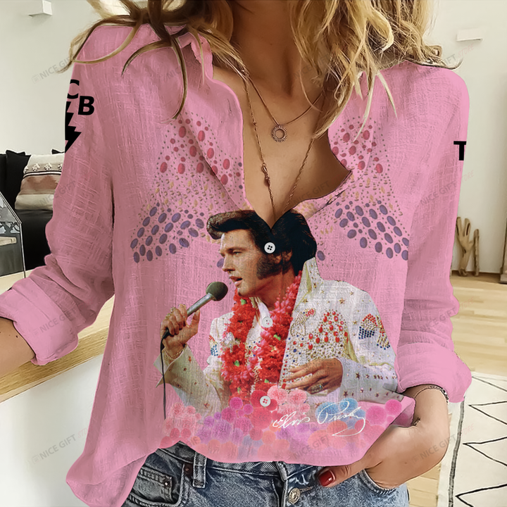 Elvis Presley Women Casual Shirt Nicegift WCS-M9Z5