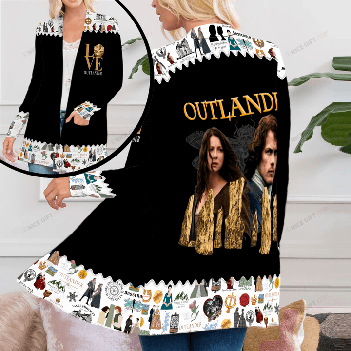 Outlander Women's Patch Pocket Cardigan Nicegift PPC-Q8V3