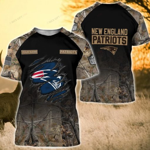 NFL New England Patriots (Your Name) 3D T-shirt Nicegift 3TS-Q8U3